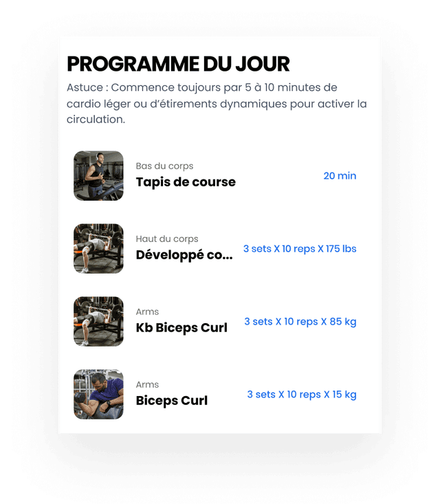 Workout App Mockup